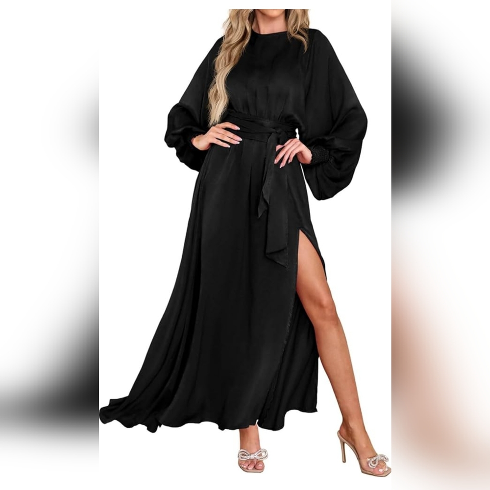 Long Sleeve Black Dress , size XL , black.